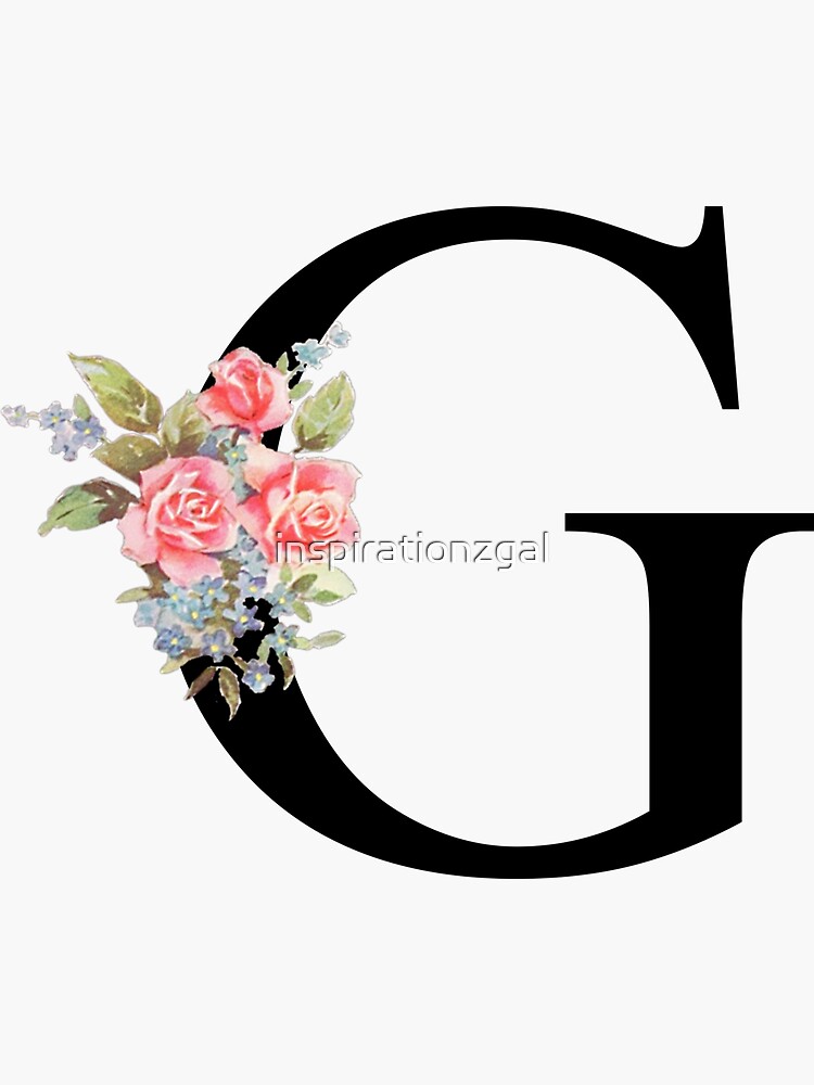 Letter F Botanical Flowers . Initial Wedding Monogram Font Logo