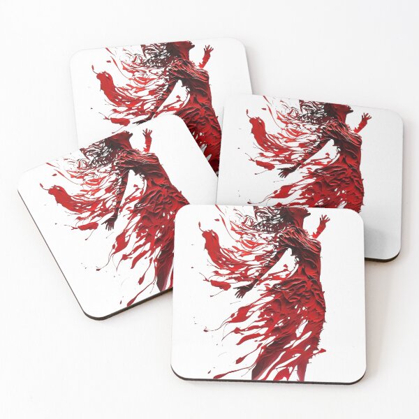 Item preview, Abstract red painting of a silhouette of a dancing woman designed and sold by ManuelAndreas.