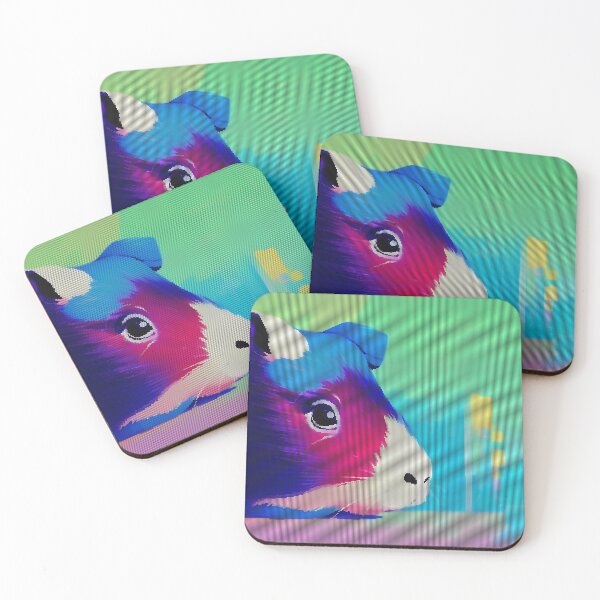 Item preview, Colorful Abstract Guinea Pig 8-bit Pixel Art designed and sold by PixelDripped.