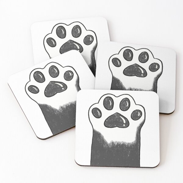 Item preview, Black and white paw designed and sold by LittlestMonster.