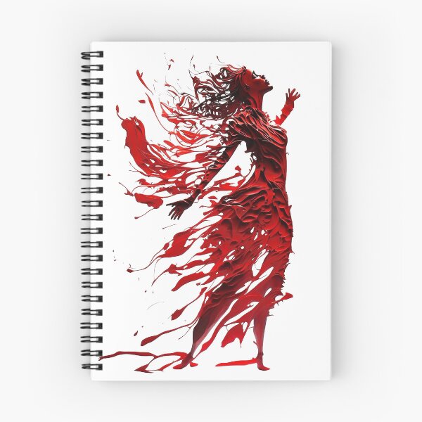 Item preview, Abstract red painting of a silhouette of a dancing woman designed and sold by ManuelAndreas.