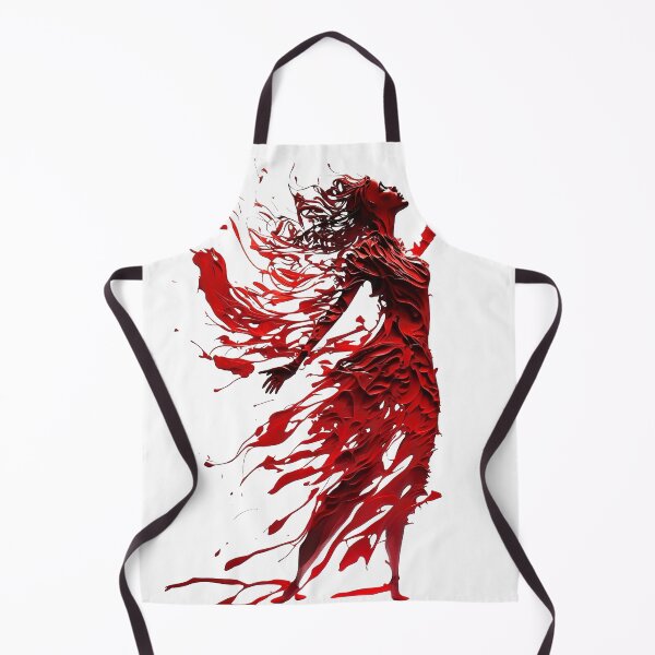 Item preview, Abstract red painting of a silhouette of a dancing woman designed and sold by ManuelAndreas.