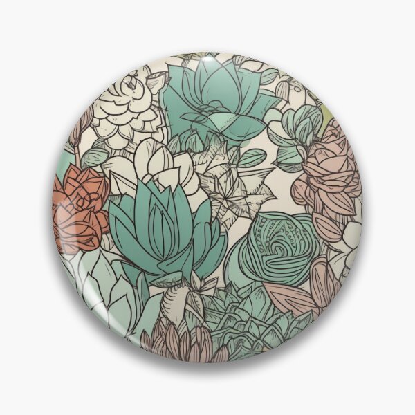 Item preview, Succulent Doodle Cartoon Pattern designed and sold by Brainless Art.
