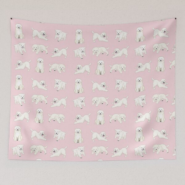Item preview, Cute Maremma Puppies - Pink designed and sold by BlossomCreative.