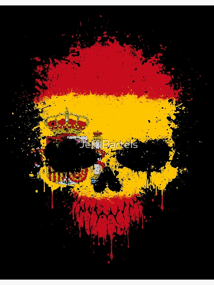 Chaotic Argentine Flag Splatter Skull Poster for Sale by jeff bartels