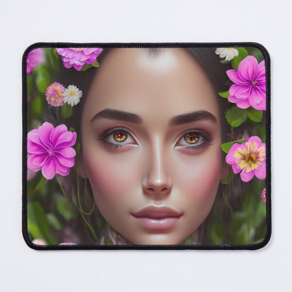 Item preview, face between flowers designed and sold by ViktorVigo.