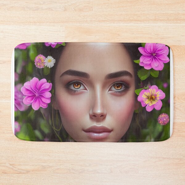Item preview, face between flowers designed and sold by ViktorVigo.