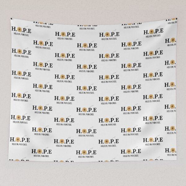 Item preview, Hold on pain ends sunflower typography designed and sold by Creativity Zone.
