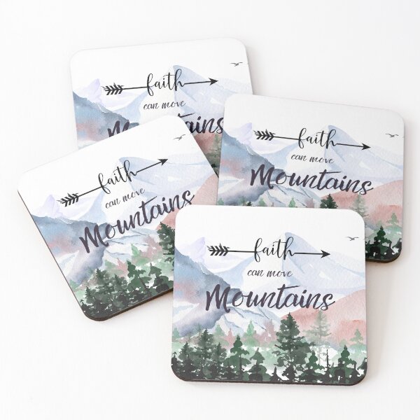 Item preview, Faith can move mountains - Christian quotes /  Bible verse designed and sold by All-About-Life.