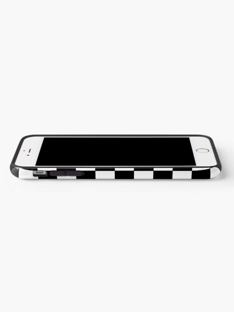 Thumbnail 2 of 4, iPhone Case, Checkered Black and White designed and sold by lornakay.