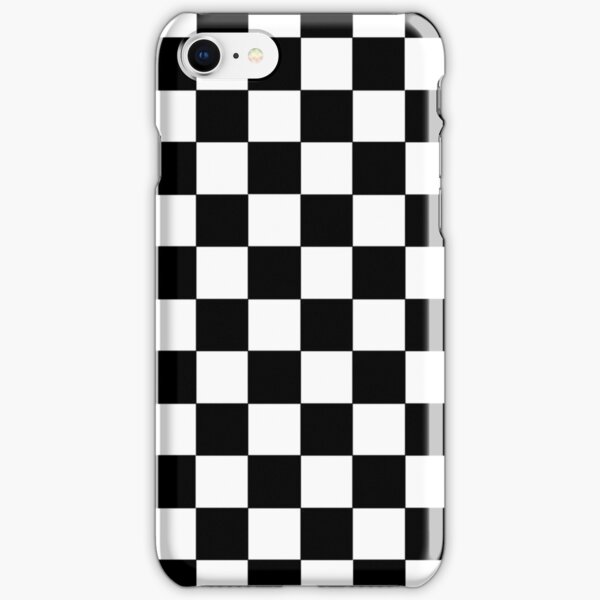 Checkered Black and White iPhone Snap Case