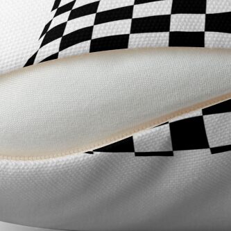 black and white checkered throw pillows