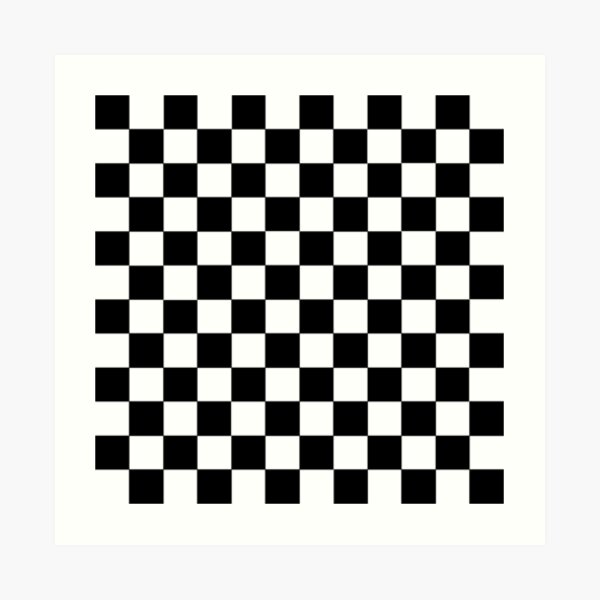 Checkered Black and White Art Print