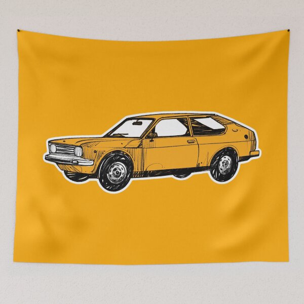 Item preview, Golden Era Wheels: Retro Yellow Classic Car designed and sold by Illustory.