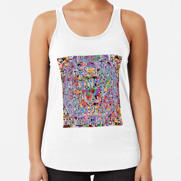 Motley chaotic pattern, Chaos, Motley, chaotic, pattern  Racerback Tank Top