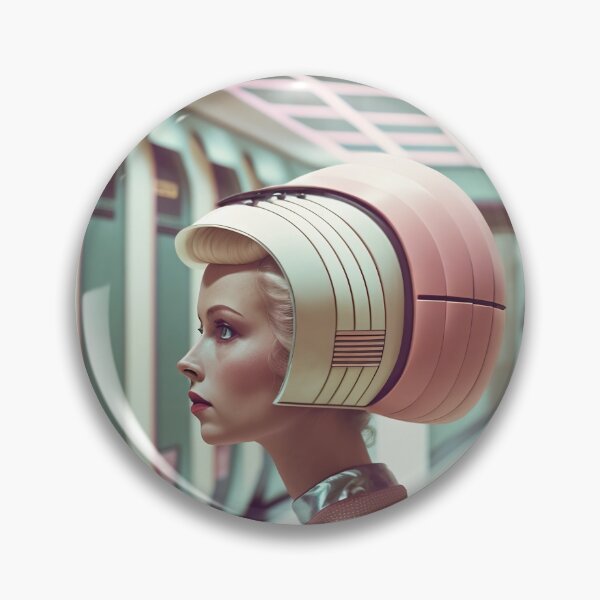 Item preview, Pastel Retro Futuristic Woman  designed and sold by FuturistMe.