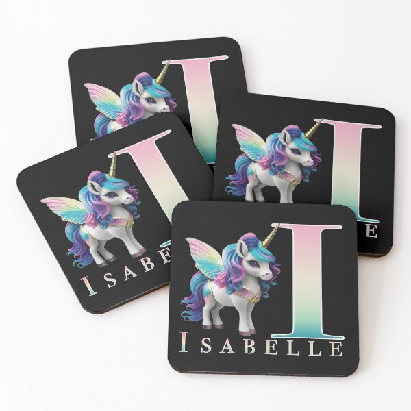 Item preview, Isabelle name with a cute unicorn designed and sold by Lubellebubble20.