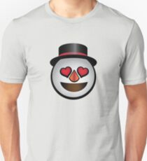 In Love Snowman Emoji Unisex T-Shirt