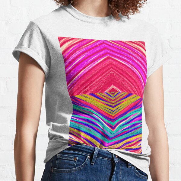 Arco iris psicodélico Camiseta clásica