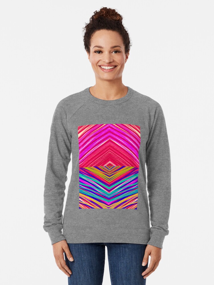 Alternate view of Psychedelic Rainbow Lightweight Sweatshirt