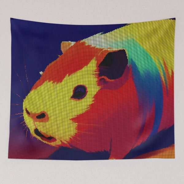 Item preview, Colorful Abstract Guinea Pig 8-bit Pixel Art designed and sold by PixelDripped.