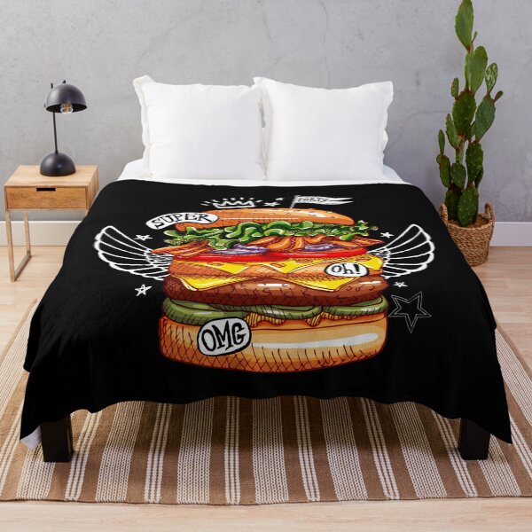 Item preview, Burger cheese funny stickers tasty food cool print designed and sold by Bearlala.