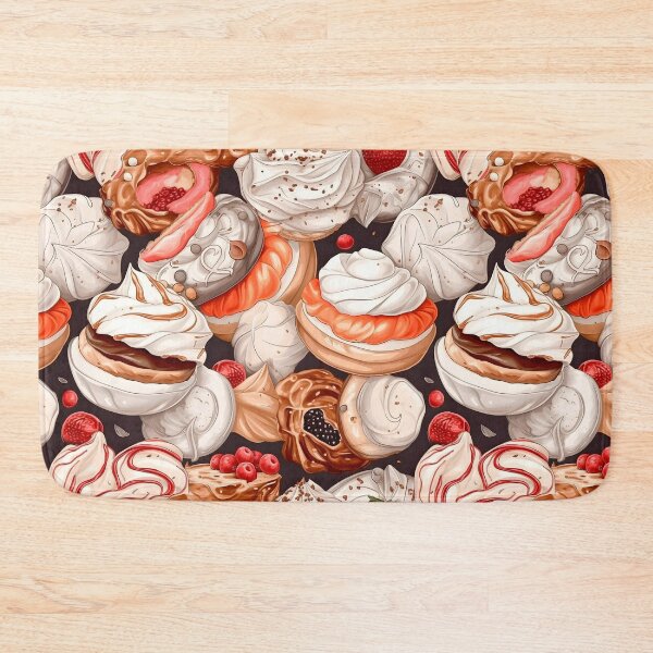 Item preview, My Grandmother's Cakes - Meringues & Choux Pastries Retro Food Pattern designed and sold by SecretDicer.