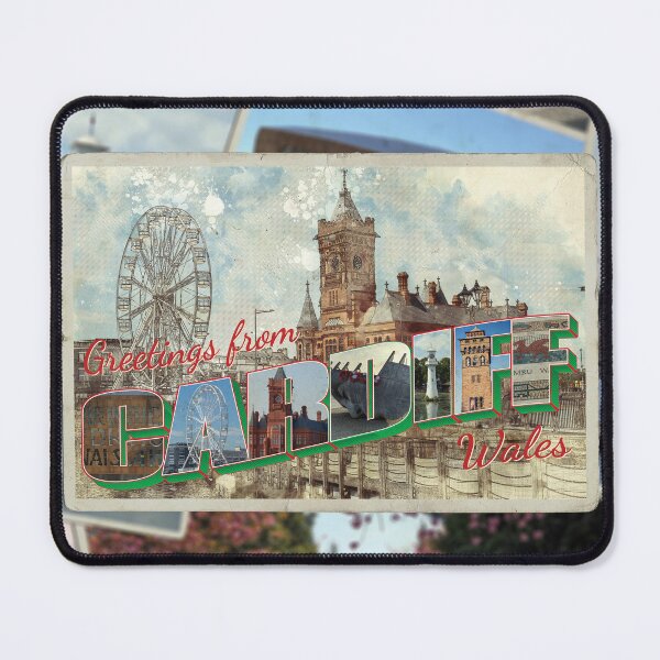Item preview, Greetings from Cardiff in Wales Vintage style retro souvenir designed and sold by DeveloperProp0.