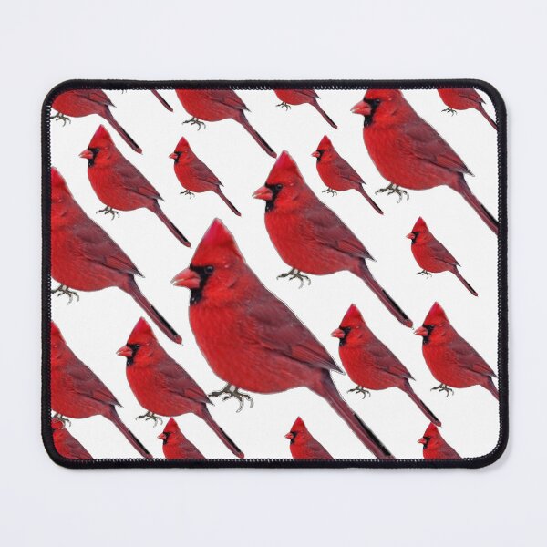 Item preview, ABSTRACT RED CARDINALE PATTERNS WHITE ART designed and sold by sharlesart.