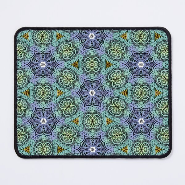 Artikelvorschau, Trippy Turquoise And Purple Pattern - Intricate Pattern Design entworfen und verkauft von hojhojart.