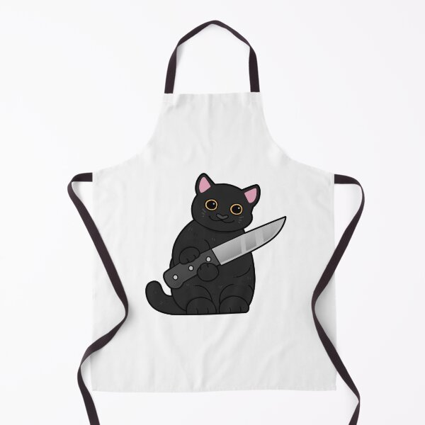 Item preview, Halloween Black Cat with Knife designed and sold by Mossysplashart.