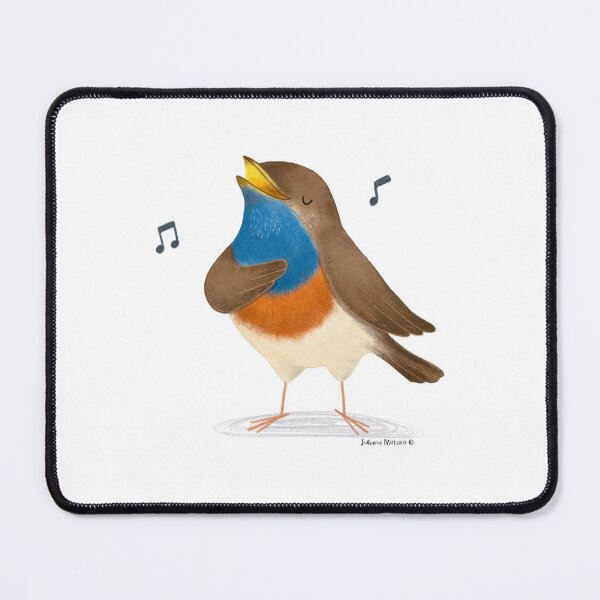 Item preview, Blue Throated Nightingale Bird singing designed and sold by julianamotzko.