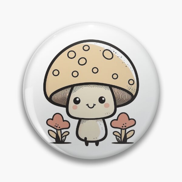 Item preview, Add Some Cuteness to Your Life with our Cute Button Shroom Mushroom Toadstool Sticker designed and sold by TVBArchive.