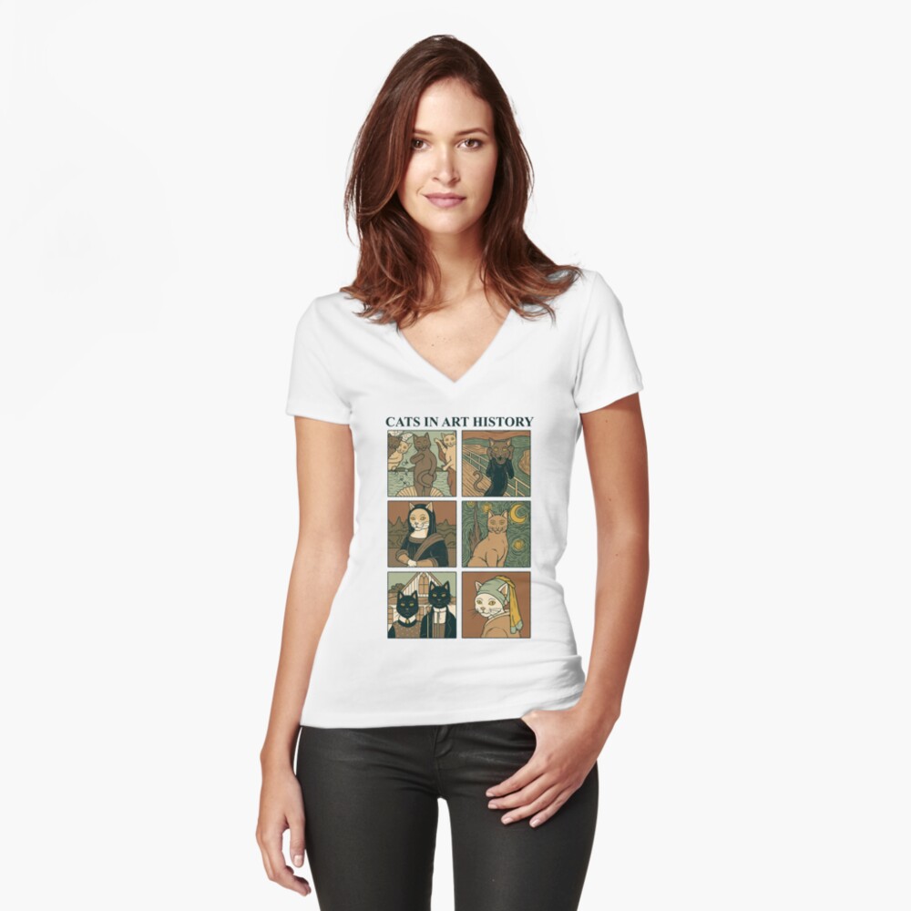 Item preview, Fitted V-Neck T-Shirt designed and sold by thiagocorream.