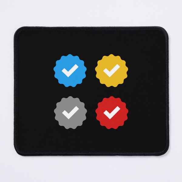 Item preview, Blue Gold Grey and Red checkmark Pack - verified check mark - blue ribbon verified mark meme designed and sold by MillennialMemer.