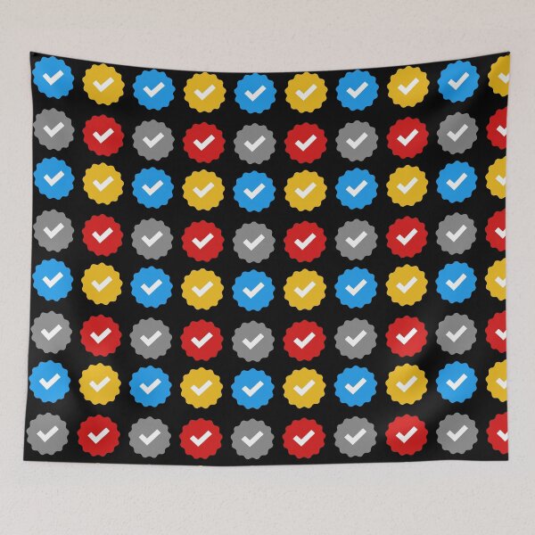 Item preview, Blue Gold Grey and Red checkmark Pack - verified check mark - blue ribbon verified mark meme designed and sold by MillennialMemer.