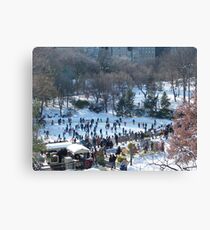 Wollman Rink, Central Park in Snow, New York City Canvas Print