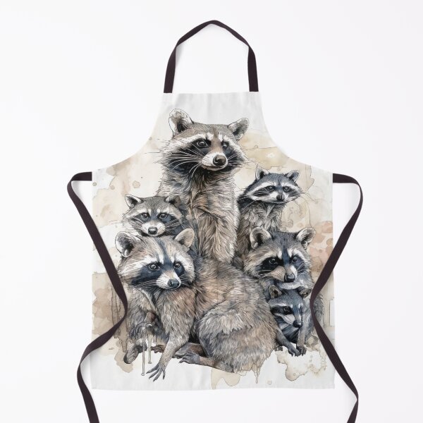 Item preview, Watercolor Wash Raccoons designed and sold by Matt's Artificial Nature.