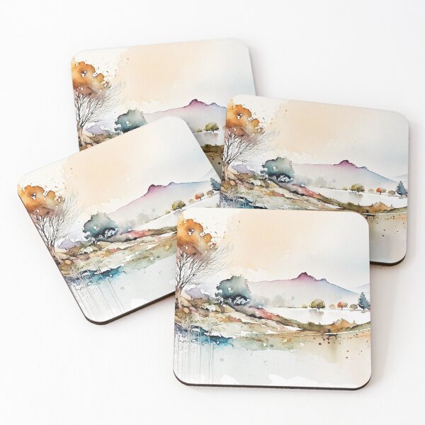 Item preview, Landscape colorful pastel waterpainting digital art designed and sold by ManuelAndreas.