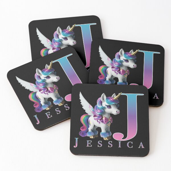 Item preview, Jessica name with a cute unicorn designed and sold by Lubellebubble20.