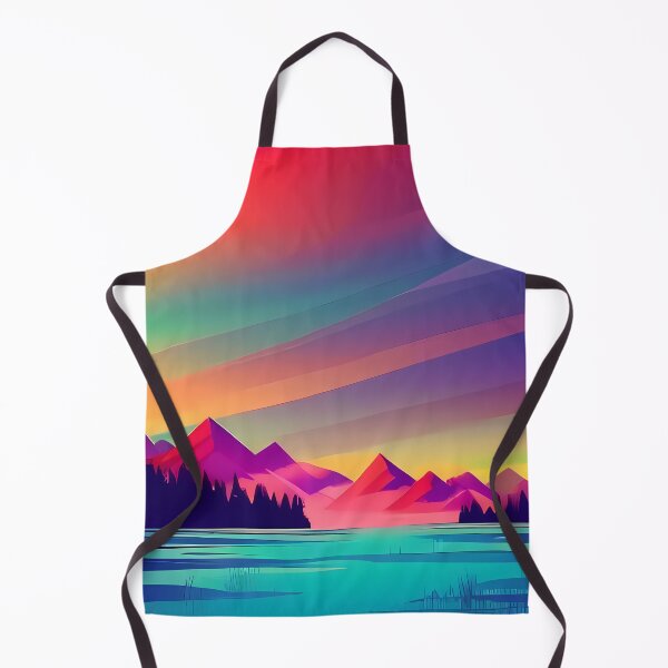 Item preview, Colourfull sky above mountains and trees designed and sold by SJG-digital.