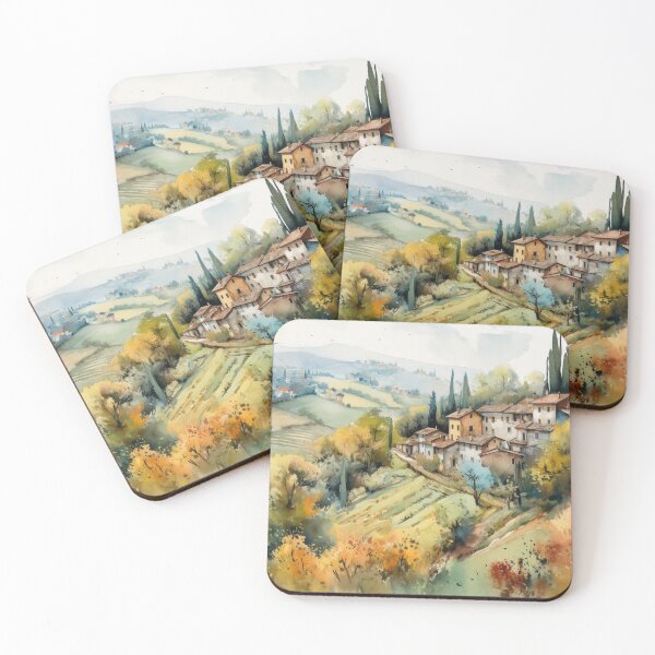 Item preview, Watercolor Italian Countryside designed and sold by LeafyLife.