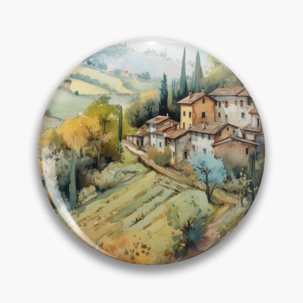Item preview, Watercolor Italian Countryside designed and sold by LeafyLife.