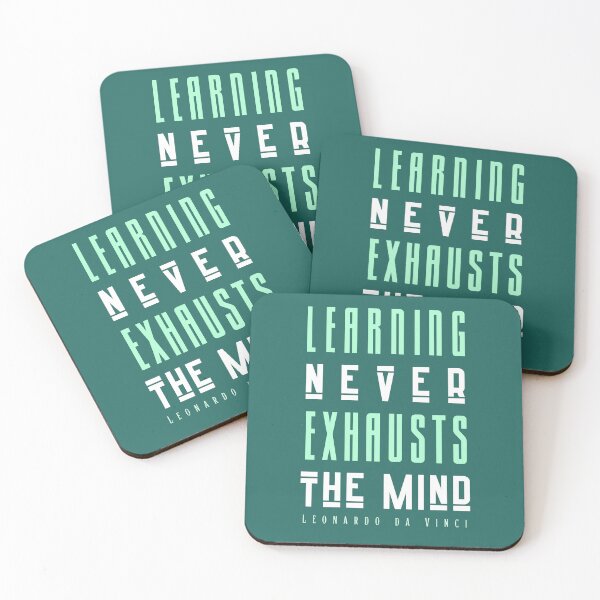 Item preview, Leonardo da Vinci quote: Learning Never Exhausts the Mind designed and sold by artbleed.