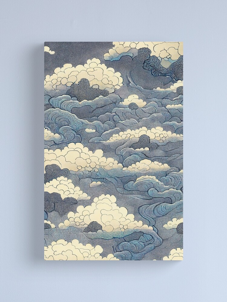Hokusai Inspired Clouds | Canvas Print