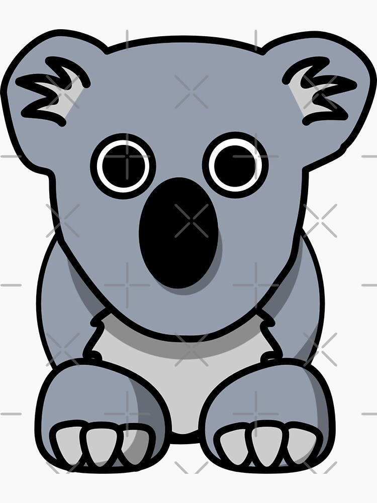 Cute Blue Koala Emoji Sticker For Sale By Printpress Redbubble