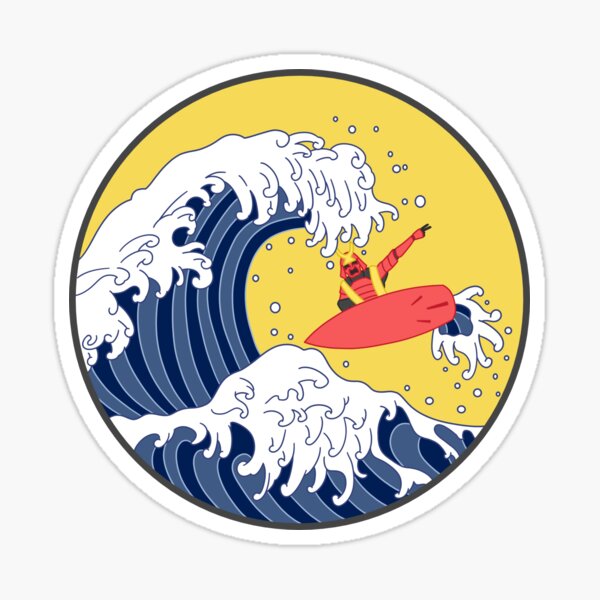 Surfing Sushi Funny Surfer Sojsauce Gift & Present' Sticker