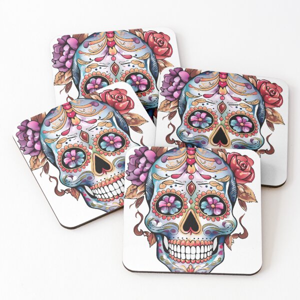 Item preview, Mexican Colored Skull, Sugar Skull, Soul of a Deceased designed and sold by InspiringInk.