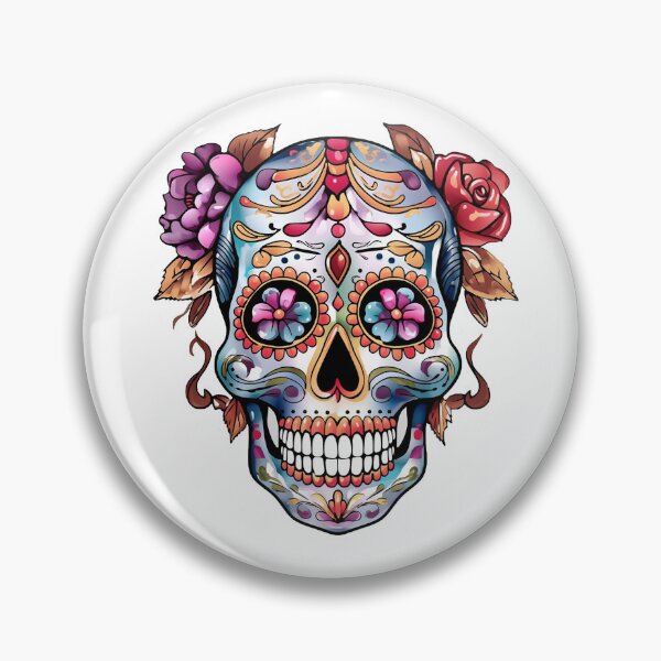 Item preview, Mexican Colored Skull, Sugar Skull, Soul of a Deceased designed and sold by InspiringInk.