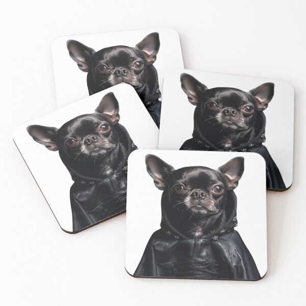 Item preview, Black chihuahua as Darth Vader designed and sold by LeafyLife.